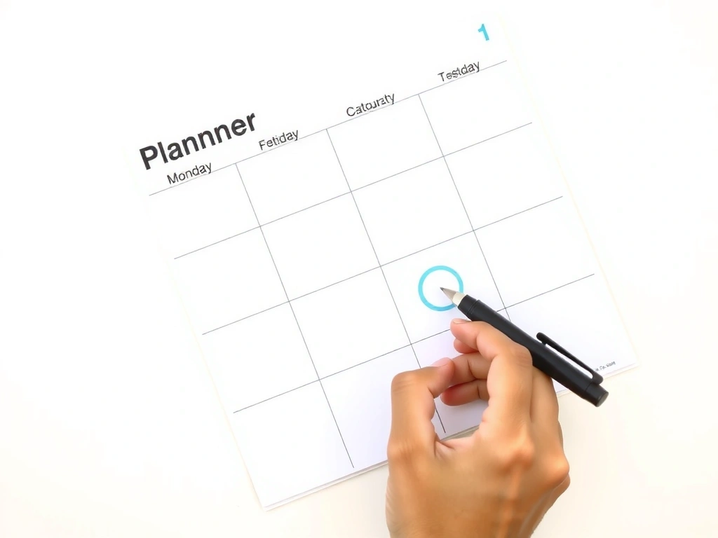 Planungsnotizen auf wöchentlichem Plan